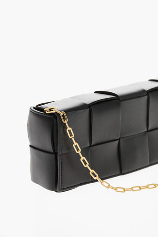 Leather Rectangular Bag with Chain Strap