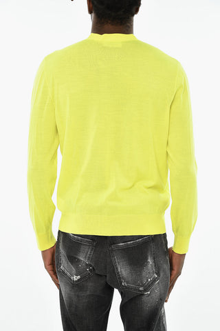 Cardigan mit V-Ausschnitt aus reiner Wolle