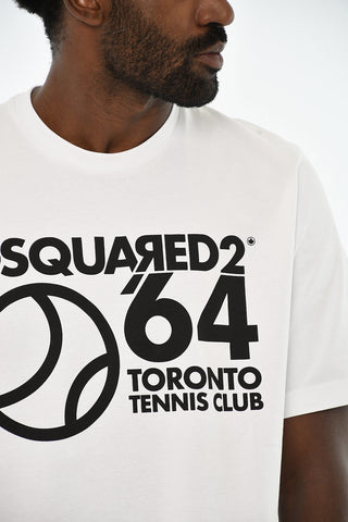 T-Shirt Girocollo in Cotone con Stampa