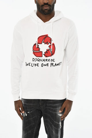 Hoodie aus Baumwolle mit Frontlogo