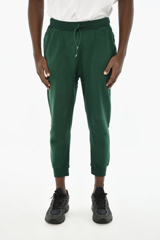 Joggers in Cotone Felpato a Tinta Unita