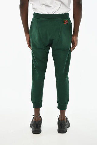 Joggers in Cotone Felpato a Tinta Unita