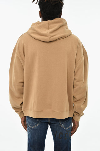 Baumwoll-Sweatshirt mit Reißverschluss und Kapuze