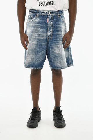 Shorts BOXER in Denim Distressed
