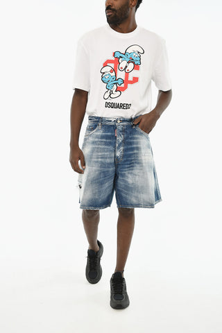 Shorts BOXER in Denim Distressed