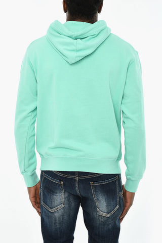 Felpa hoodie in Cotone con Logo Frontale
