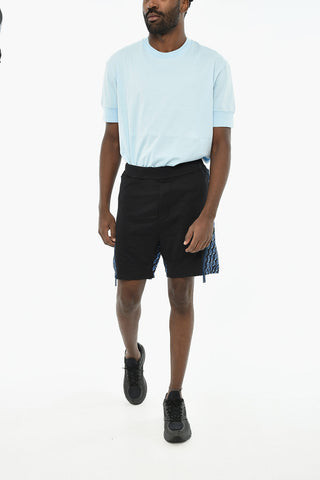Two-Tone Shorts with All-Over Monogram