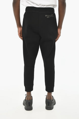 Gerippte Jogginghose mit Ton-in-Ton-Logo