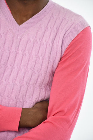 Wool Blend Sleeveless Vest