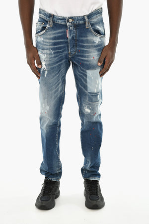 Cotton-Stretch Jeans SKATER with Visible Seams 16cm