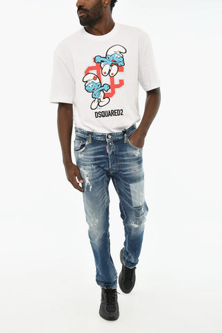 Cotton-Stretch Jeans SKATER with Visible Seams 16cm