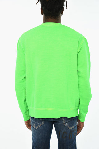 ICON Crewneck Sweatshirt in Solid Color with Contrast Logo