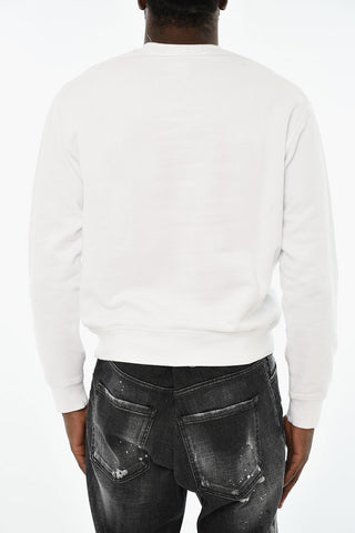 ICON Cotton Crewneck Sweatshirt with Contrast Print