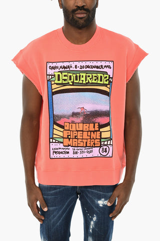 Tank Top Stampato in Cotone