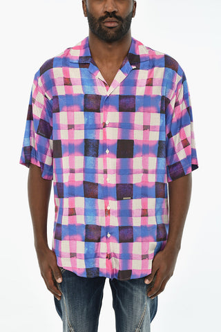 Camicia a Quadri Effetto Acid Wash