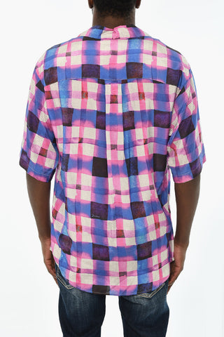 Camicia a Quadri Effetto Acid Wash