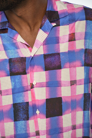 Camicia a Quadri Effetto Acid Wash