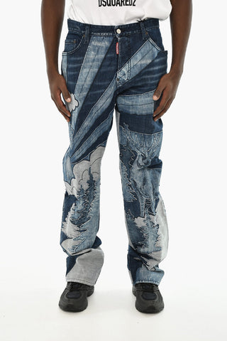 Jeans ROADIE Effetto Distressed con Maxi Patch 23cm