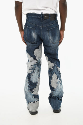 Jeans ROADIE Effetto Distressed con Maxi Patch 23cm
