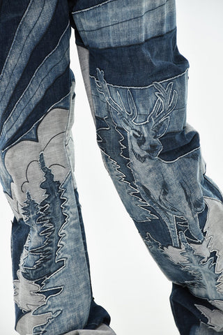 Jeans ROADIE Effetto Distressed con Maxi Patch 23cm