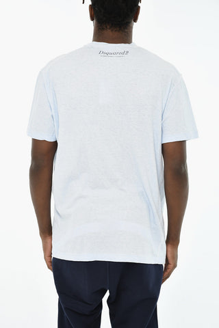 Baumwoll-T-Shirt mit Rundhalsausschnitt