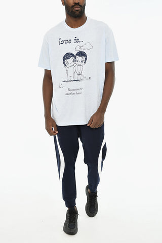 Baumwoll-T-Shirt mit Rundhalsausschnitt