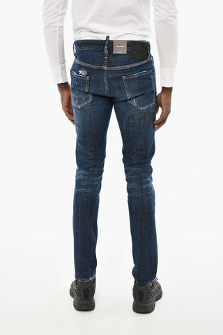 Distressed Denim Skinny Fit Jeans 16cm