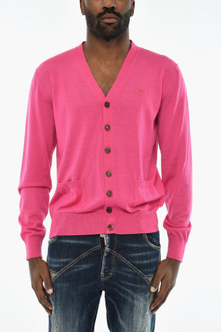 Cardigan Scollo a V in Lana Vergine