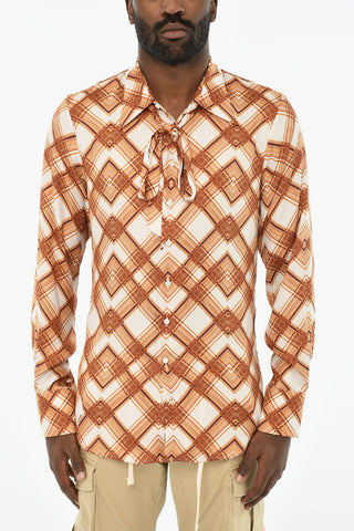 Camicia Tie Neck a Fantasia 