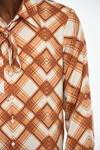 Camicia Tie Neck a Fantasia 
