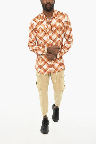 Camicia Tie Neck a Fantasia 