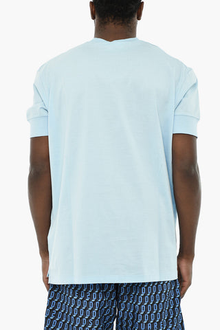 T-Shirt Girocollo in Cotone a Tinta Unita