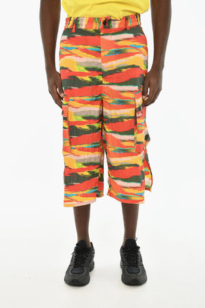 Multicolour Shorts with Branded Button