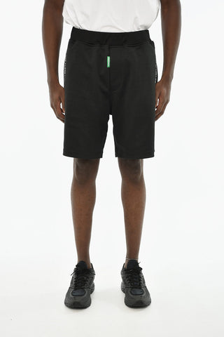 Shorts aus Baumwollmischung mit elastischem Bund