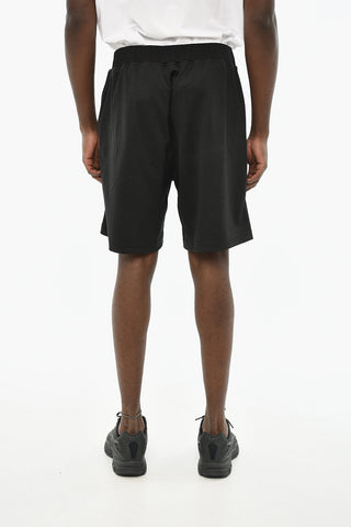 Shorts aus Baumwollmischung mit elastischem Bund