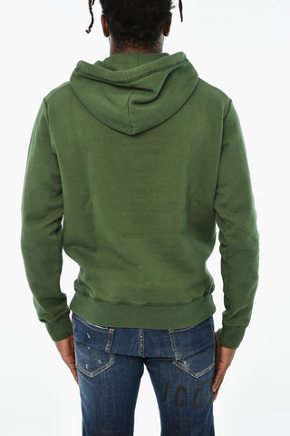 Cotton Hoodie with Contrasting Print