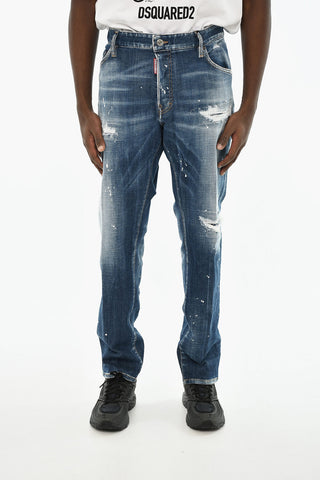 Cotton Stretch SKATER Jeans with Visible Stitching 16cm