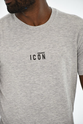 ICON T-Shirt Girocollo in Cotone Stampata