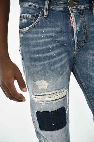 Cuffed Hem Vintage Effect SAILOR Jeans 16,5cm