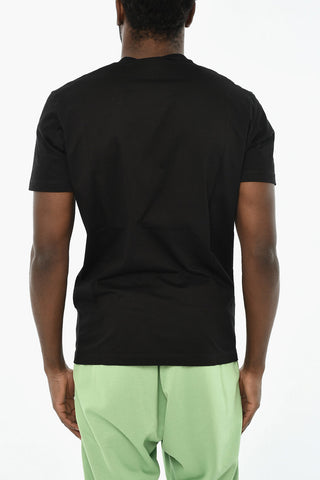 T-Shirt Girocollo in Cotone con Stampa