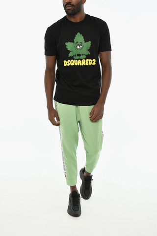 T-Shirt Girocollo in Cotone con Stampa