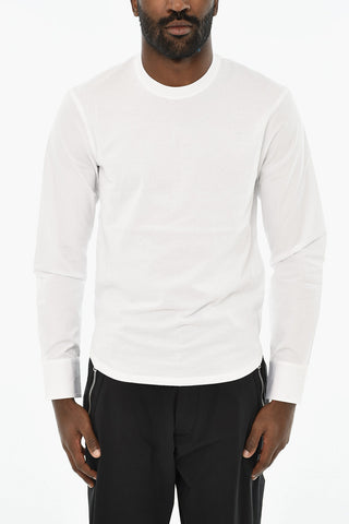 Cotton Crewneck Long-Sleeve T-Shirt