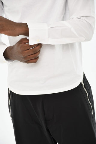 Cotton Crewneck Long-Sleeve T-Shirt
