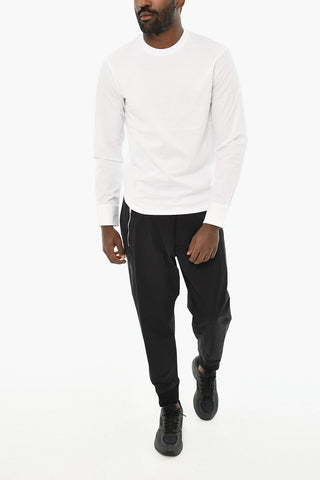 Cotton Crewneck Long-Sleeve T-Shirt