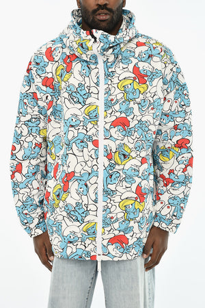 THE SMURFS Giacca a vento in Nylon Stampata All-Over