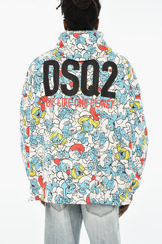 THE SMURFS Giacca a vento in Nylon Stampata All-Over