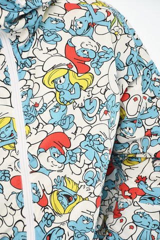 THE SMURFS Giacca a vento in Nylon Stampata All-Over