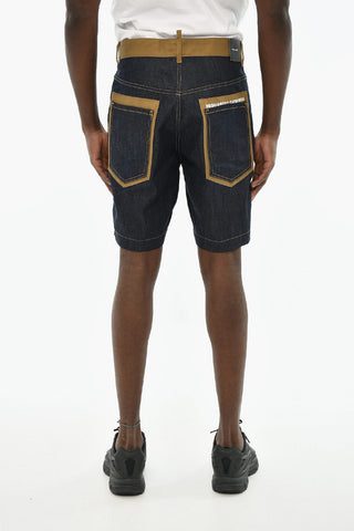 Double-Fabric Bicolour Shorts MARINE