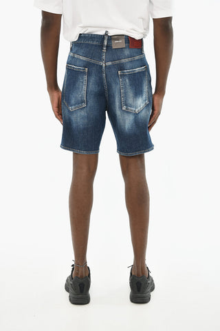 Denim-Shorts mit Monogramm