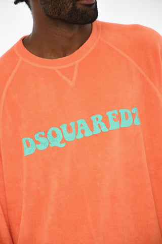 Cotton Crewneck Sweatshirt with Logo